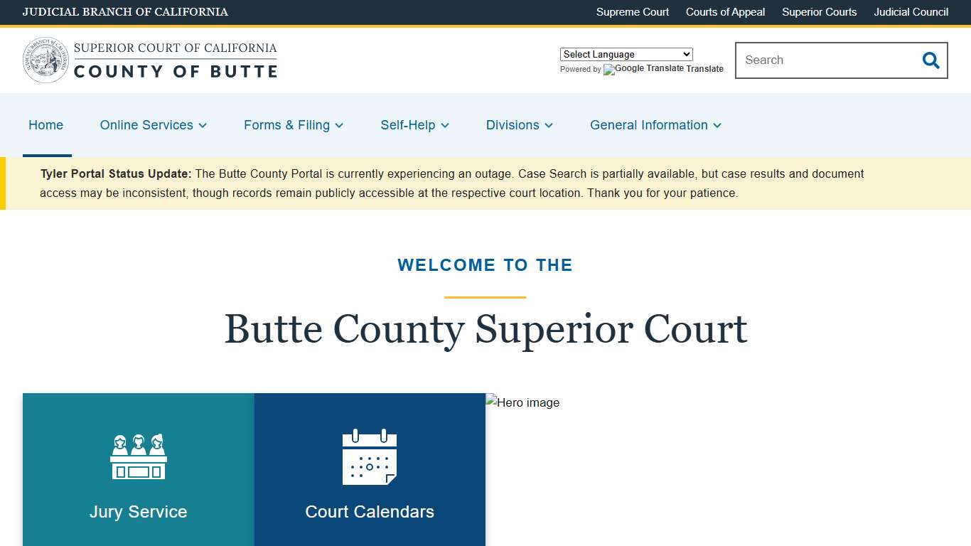 Home Superior Court of California County of Butte